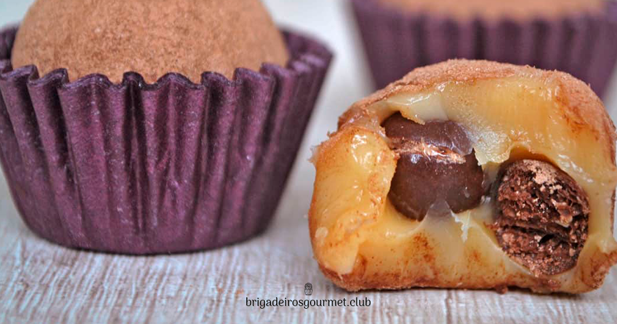 Receita de Brigadeiro Gourmet Delícia de Surpresinha