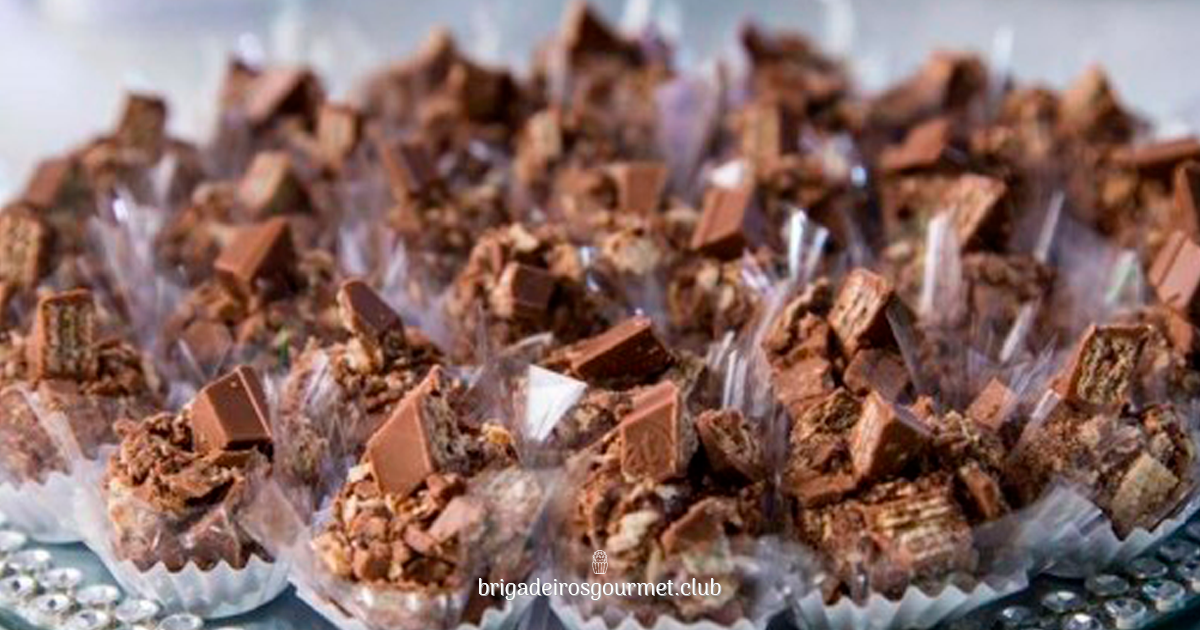 Receita de Brigadeiro Gourmet de Kit Kat