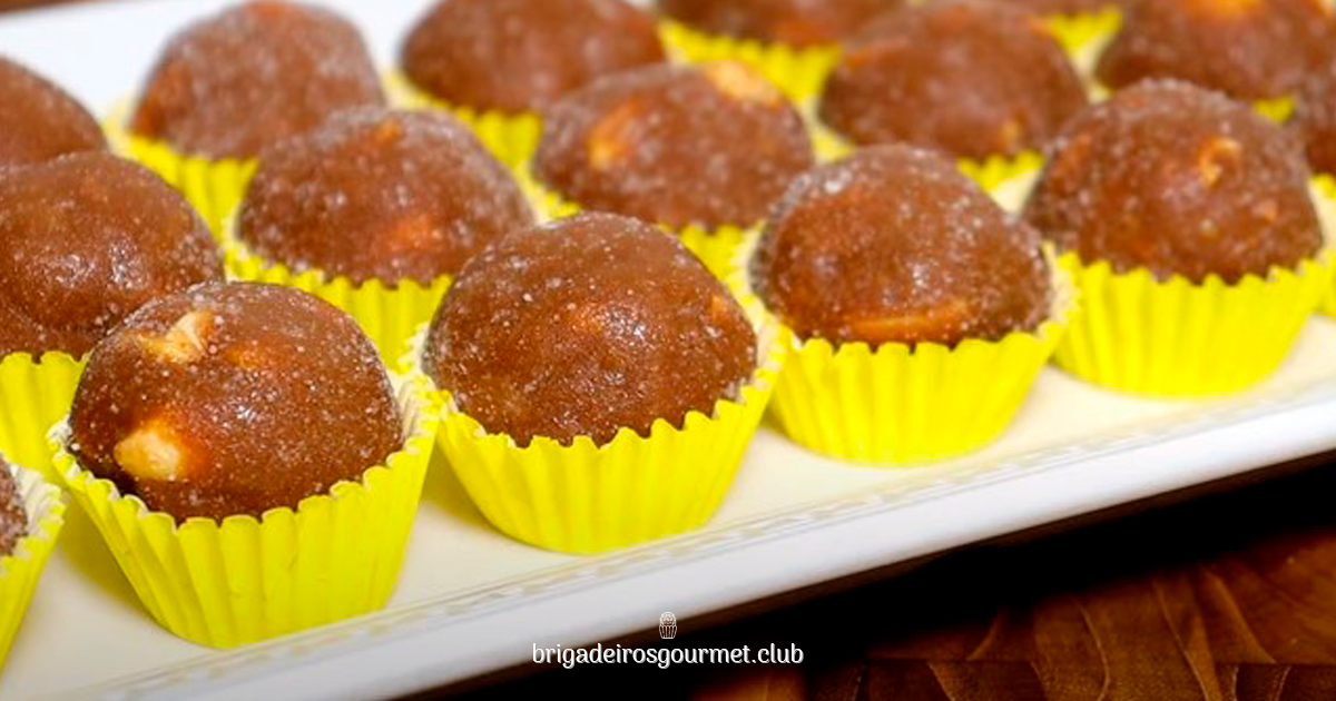 Receita de Brigadeiro Gourmet de Pé de Moleque